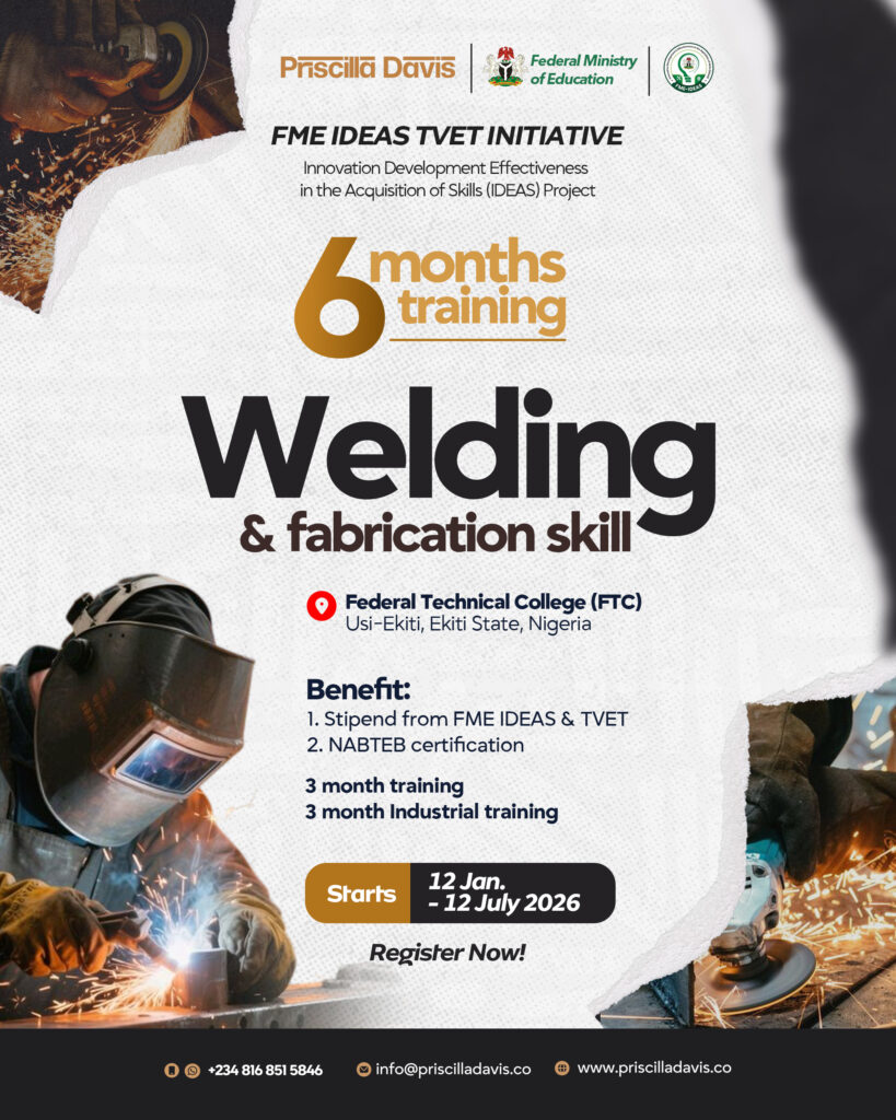 Free 6-Month Welding & Fabrication Training Program PD Training 819x1024